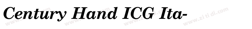 Century Hand ICG Ita字体转换